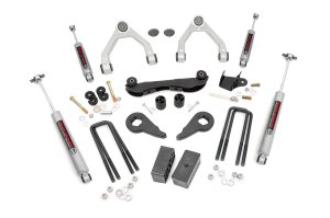 GMC Yukon Suspension Lift Kit - Rear - Rough Country - 2-3 Inch Lift with Forged Aluminum Upper Control Arms and N3 Shock Absorbers - Red - '92-'99 GMC Yukon Suspension Lift Kit - Rear - Rough Country - 2-3 Inch Lift with Forged Aluminum Upper Control Arms and N3 Shock Absorbers - Red - '92-'99